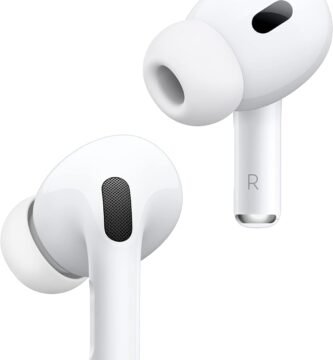 Apple AirPods Pro 2 Wireless Earbuds, Active Noise Cancellation, Hearing Aid Feature, Bluetooth Headphones, Transparency, Personalized Spatial Audio, High-Fidelity Sound, H2 Chip, USB-C Charging